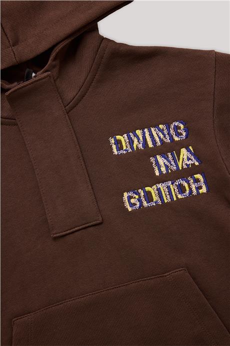 Nebbati Erkek Çocuk Kahverengi Sweatshirt