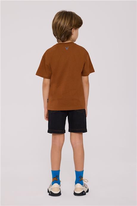 Nebbati Erkek Çocuk Kahverengi TshirtNebbati Erkek Çocuk Kahverengi Tshirt