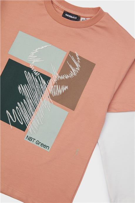 Nebbati Erkek Çocuk Kiremit T-Shirt