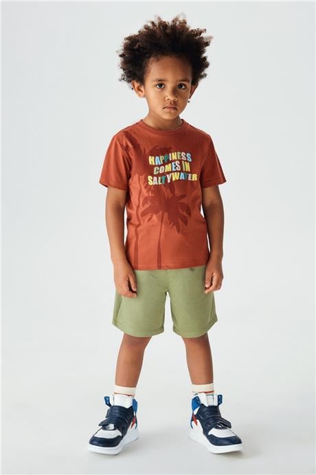 Nebbati Erkek Çocuk Kiremit T-Shirt