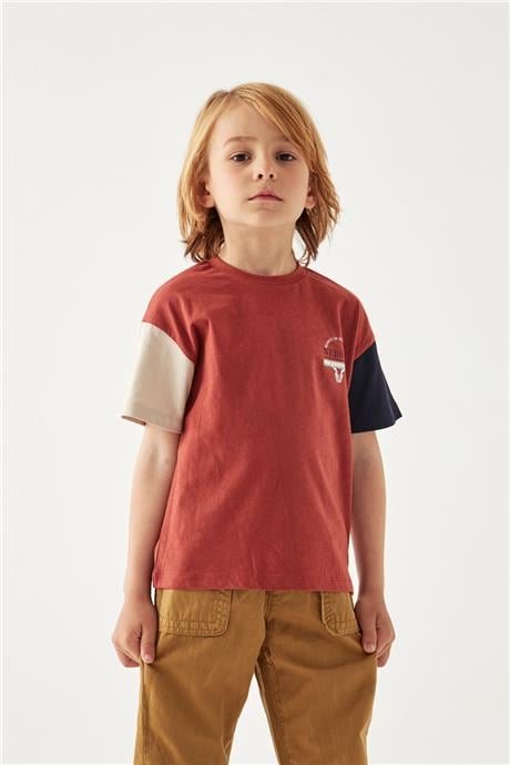 Nebbati Erkek Çocuk Kiremit T-Shirt