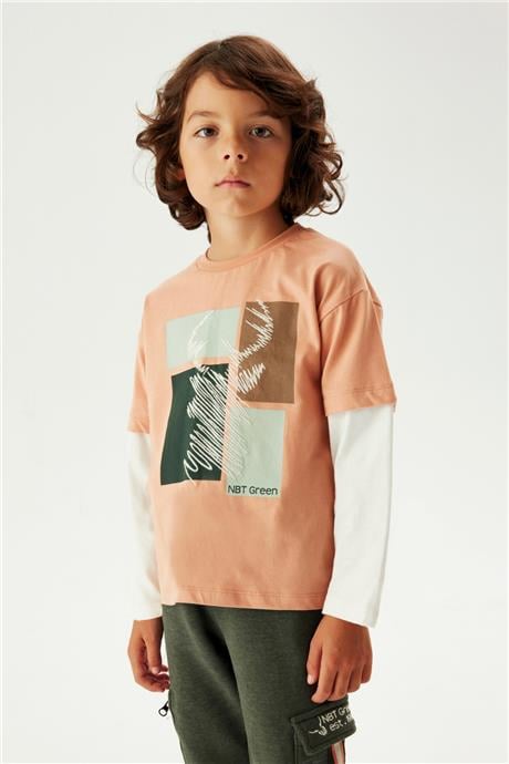 Nebbati Erkek Çocuk Kiremit T-Shirt