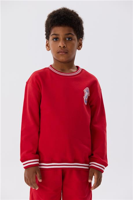 Nebbati Erkek Çocuk Kırmızı Sweatshirt