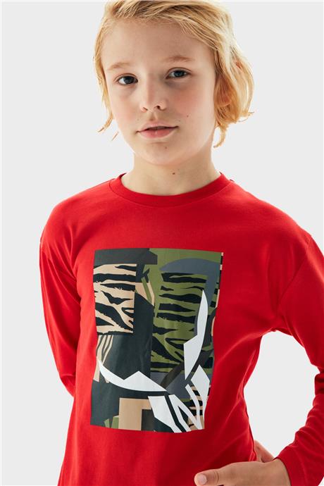 Nebbati Erkek Çocuk Kırmızı T-Shirt