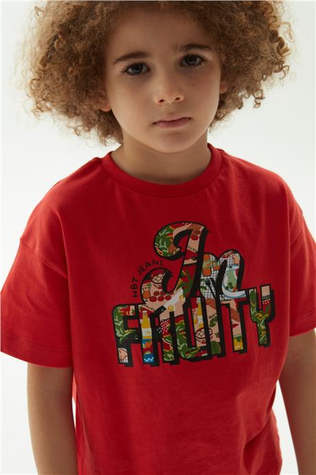 Nebbati Erkek Çocuk Kırmızı T-Shirt