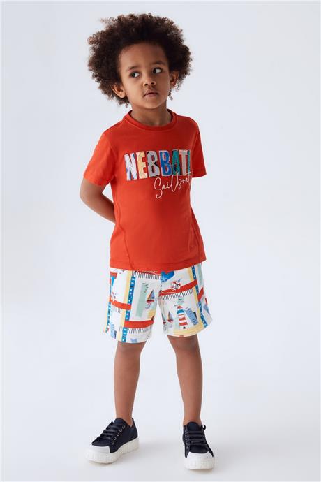 Nebbati Erkek Çocuk Kırmızı T-Shirt