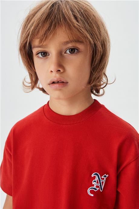 Nebbati Erkek Çocuk Kırmızı T-Shirt
