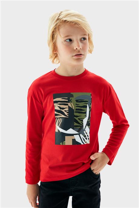 Nebbati Erkek Çocuk Kırmızı T-Shirt
