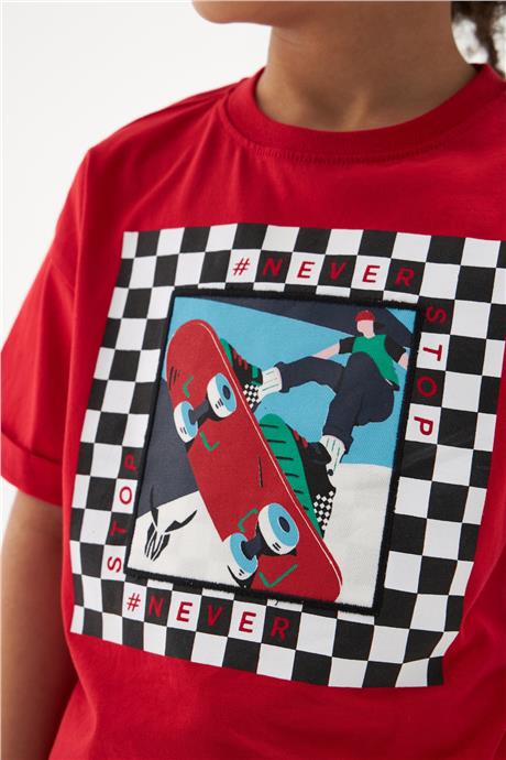 Nebbati Erkek Çocuk Kırmızı Tshirt
