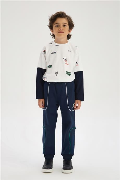 Nebbati Boy Navy Blue Tracksuit BottomNebbati Boy Navy Blue Tracksuit Bottom