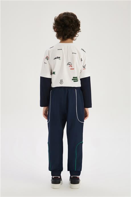 Nebbati Boy Navy Blue Tracksuit BottomNebbati Boy Navy Blue Tracksuit Bottom