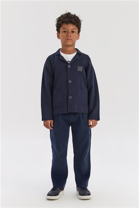 Nebbati Boy Navy Blue CardiganNebbati Boy Navy Blue Cardigan