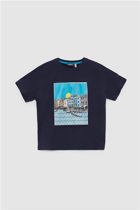 Nebbati Erkek Çocuk Lacivert T-Shirt