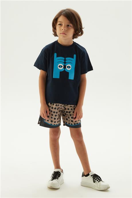 Nebbati Erkek Çocuk Lacivert T-Shirt