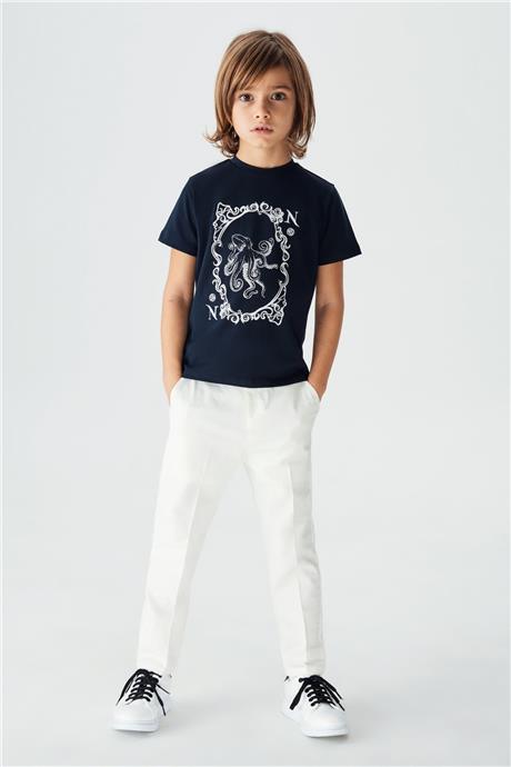 Nebbati Erkek Çocuk Lacivert T-Shirt