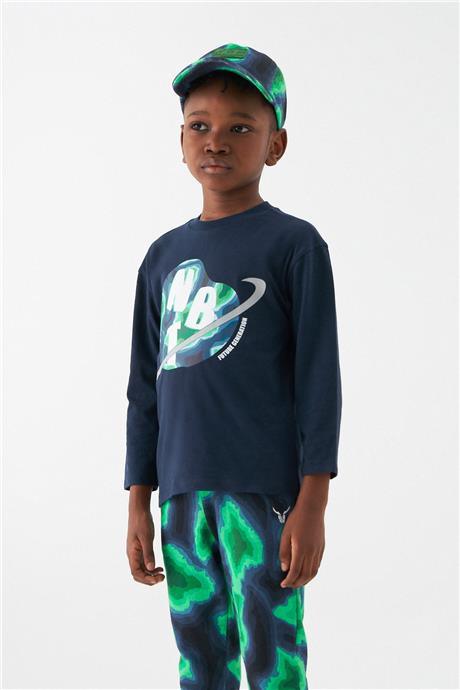 Nebbati Erkek Çocuk Lacivert Tshirt