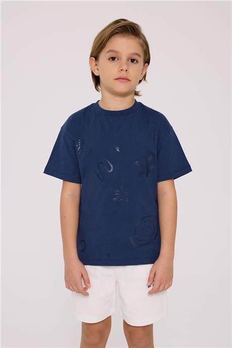 Nebbati Erkek Çocuk Lacivert TshirtNebbati Erkek Çocuk Lacivert Tshirt