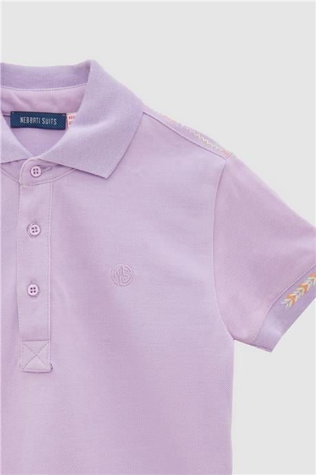 Nebbati Erkek Çocuk Lila T-Shirt