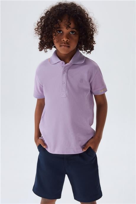 Nebbati Erkek Çocuk Lila T-Shirt