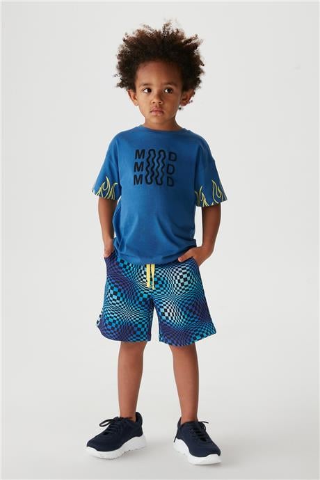 Nebbati Erkek Çocuk Mavi T-Shirt
