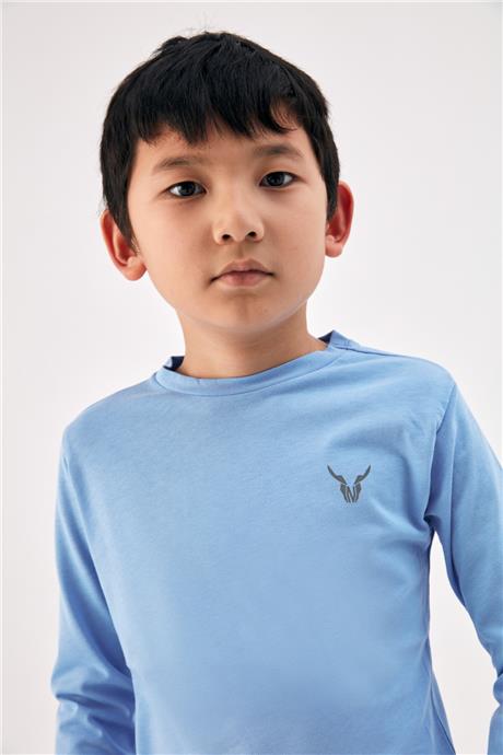 Nebbati Erkek Çocuk Mavi T-Shirt