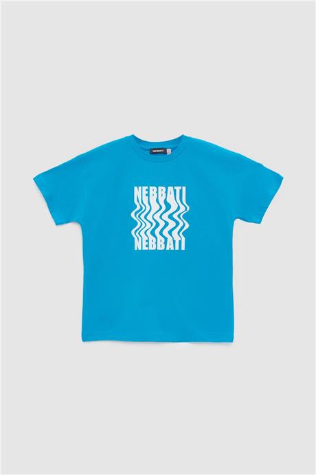Nebbati Erkek Çocuk Mavi T-Shirt