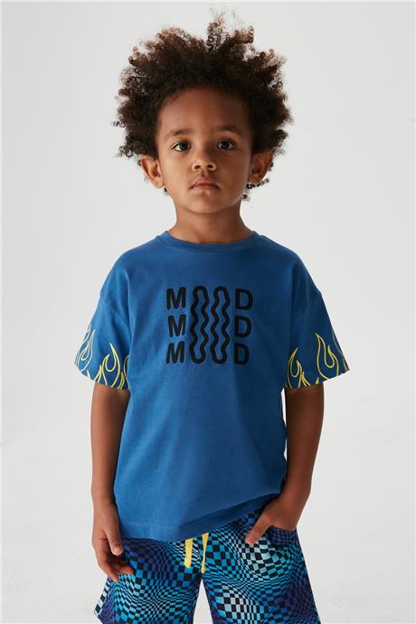 Nebbati Erkek Çocuk Mavi T-Shirt