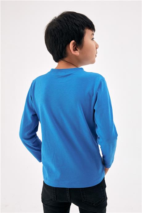 Nebbati Erkek Çocuk Mavi T-Shirt