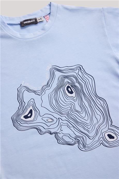 Nebbati Erkek Çocuk Mavi T-Shirt