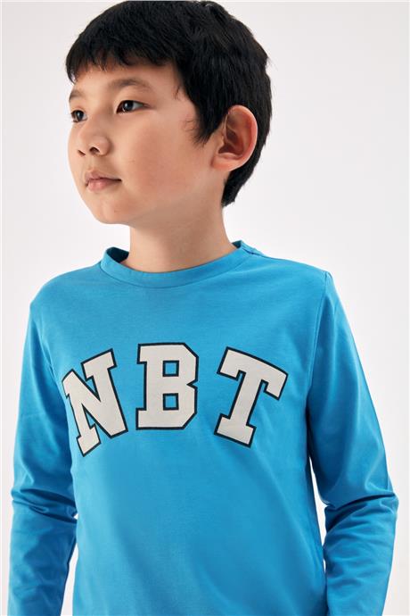 Nebbati Erkek Çocuk Mavi T-Shirt