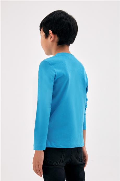 Nebbati Erkek Çocuk Mavi T-Shirt