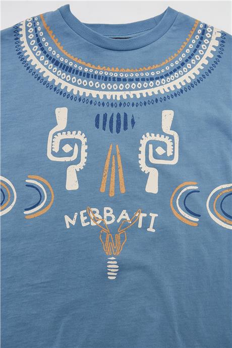 Nebbati Erkek Çocuk Mavi T-Shirt