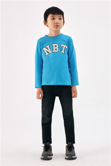 Nebbati Erkek Çocuk Mavi T-Shirt