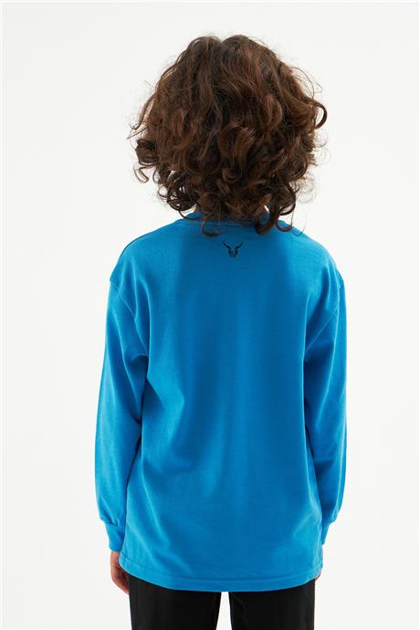 Nebbati Erkek Çocuk Mavi T-Shirt