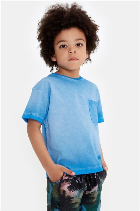 Nebbati Erkek Çocuk Mavi Tshirt