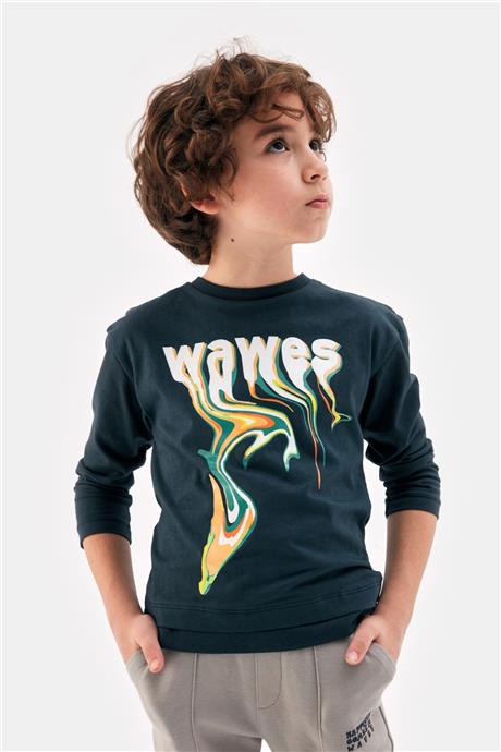 Nebbati Erkek Çocuk Mavi Tshirt