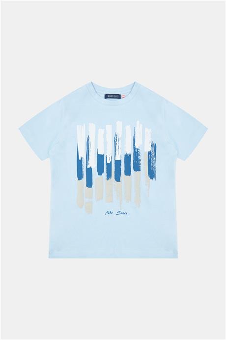 Nebbati Erkek Çocuk Mavi Tshirt