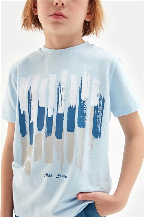 Nebbati Erkek Çocuk Mavi Tshirt