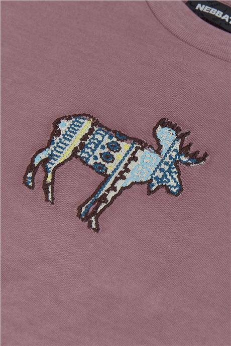 Nebbati Erkek Çocuk Mor T-Shirt