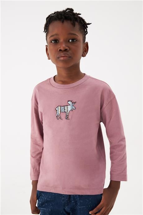 Nebbati Erkek Çocuk Mor T-Shirt