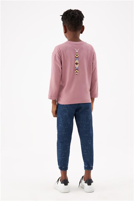 Nebbati Erkek Çocuk Mor T-Shirt