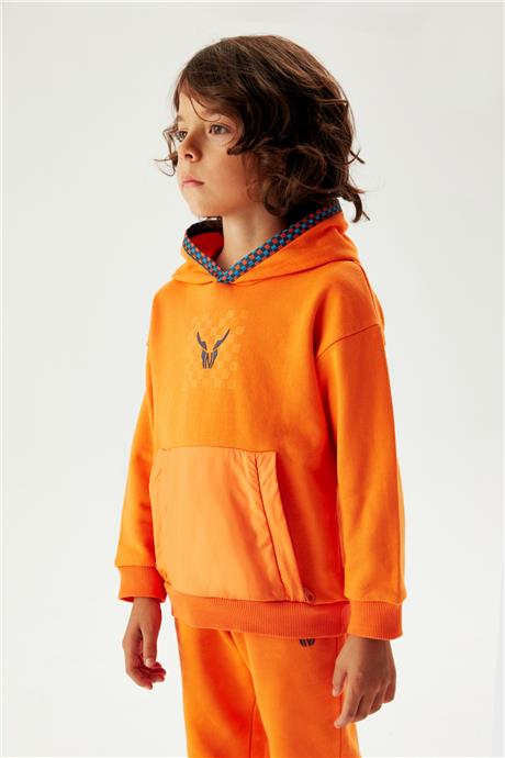 Nebbati Erkek Çocuk Oranj Sweatshirt