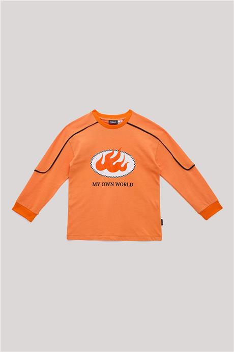 Nebbati Erkek Çocuk Oranj Sweatshirt