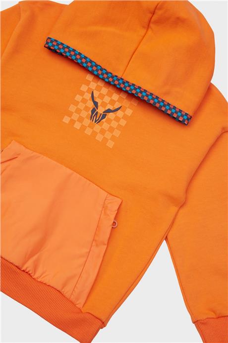 Nebbati Erkek Çocuk Oranj Sweatshirt