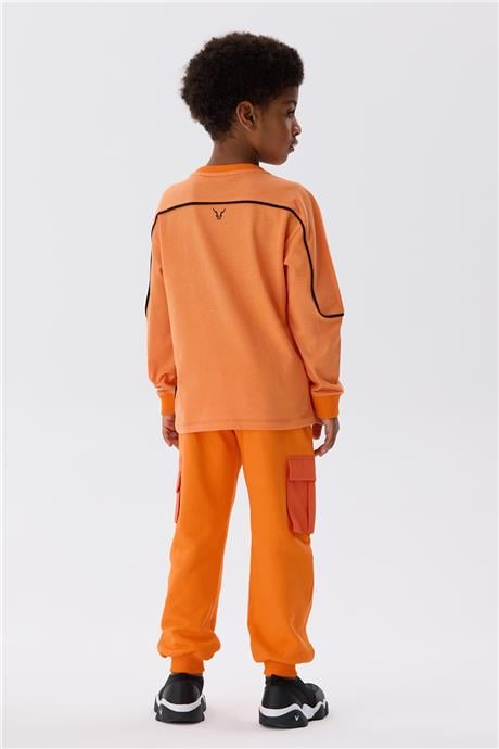 Nebbati Erkek Çocuk Oranj Sweatshirt