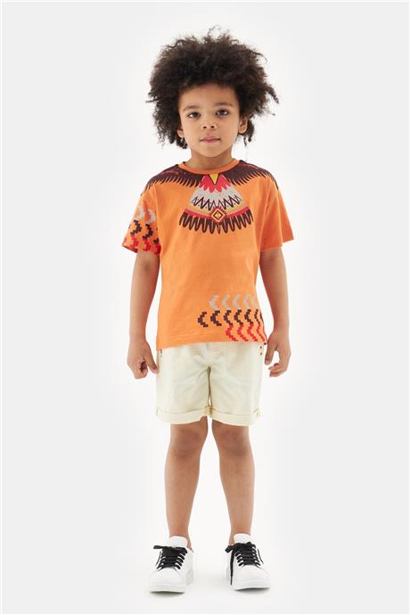 Nebbati Erkek Çocuk Oranj Tshirt