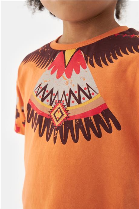 Nebbati Erkek Çocuk Oranj Tshirt