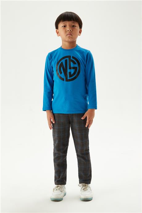 Nebbati Erkek Çocuk Saks T-Shirt