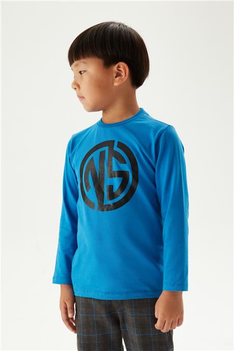 Nebbati Erkek Çocuk Saks T-Shirt