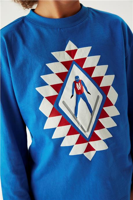 Nebbati Erkek Çocuk Saks T-Shirt